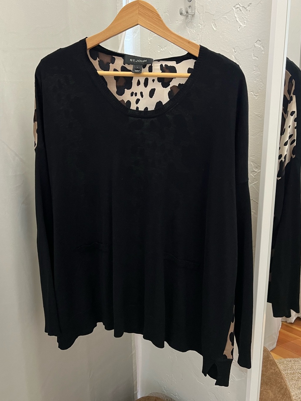 St. John Leopard Sweater